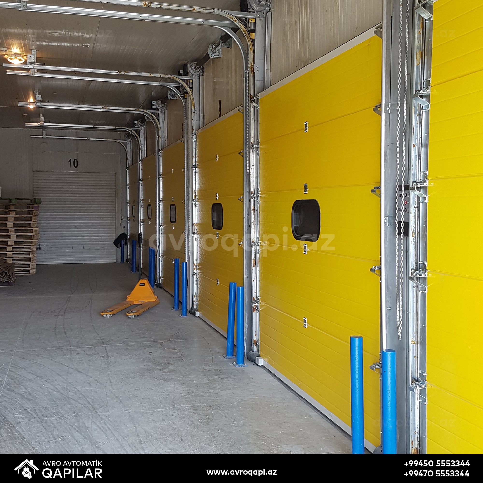 Aqro - Terminalda quraşdırdığımız Hermetik Seksiyonel qapılar.